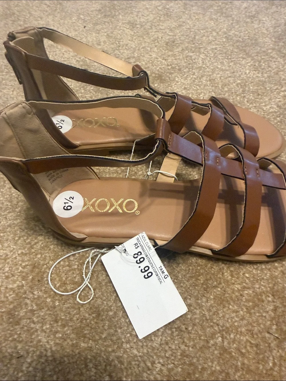 Brown/Tan NWT Multi-Strap Gladiator Sandals